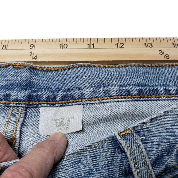 Mens Levis 501 Button Fly Jeans Size 36X34 Red Label Medium Stonewash - Picture 6 of 9